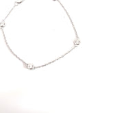 14k White Gold .75ct G VS2 Round Diamond / Diamond By the Yard Bracelet